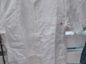 S/DOUBLE (エスダブル）BUTTON DOWN SHIRT　半袖シャツ　白　岐阜県各務原市　古着ブランド買取販売ストックヤード